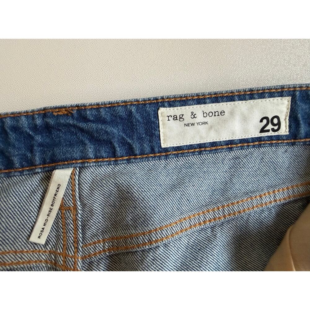 Rag & Bone Women's Clean Mick Rosa Mid-Rise Boyfriend Button Fly Jeans Size 29 - Picture 11 of 13